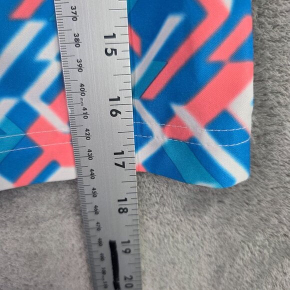 Womens Slazenger Golf Skort Blue Pink Geometric Print Polyester Spandex Size 14 - Picture 7 of 8